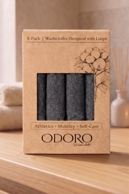 Odoro Washcloth - 4 Pack - Gray