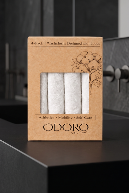 Odoro Washcloth - 4 Pack - White